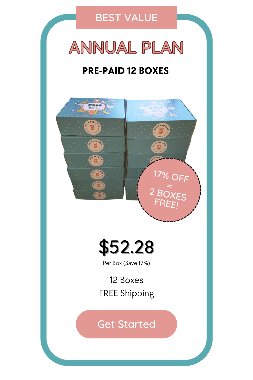 12 Month Prepaid Children's Book + Animal Subscription