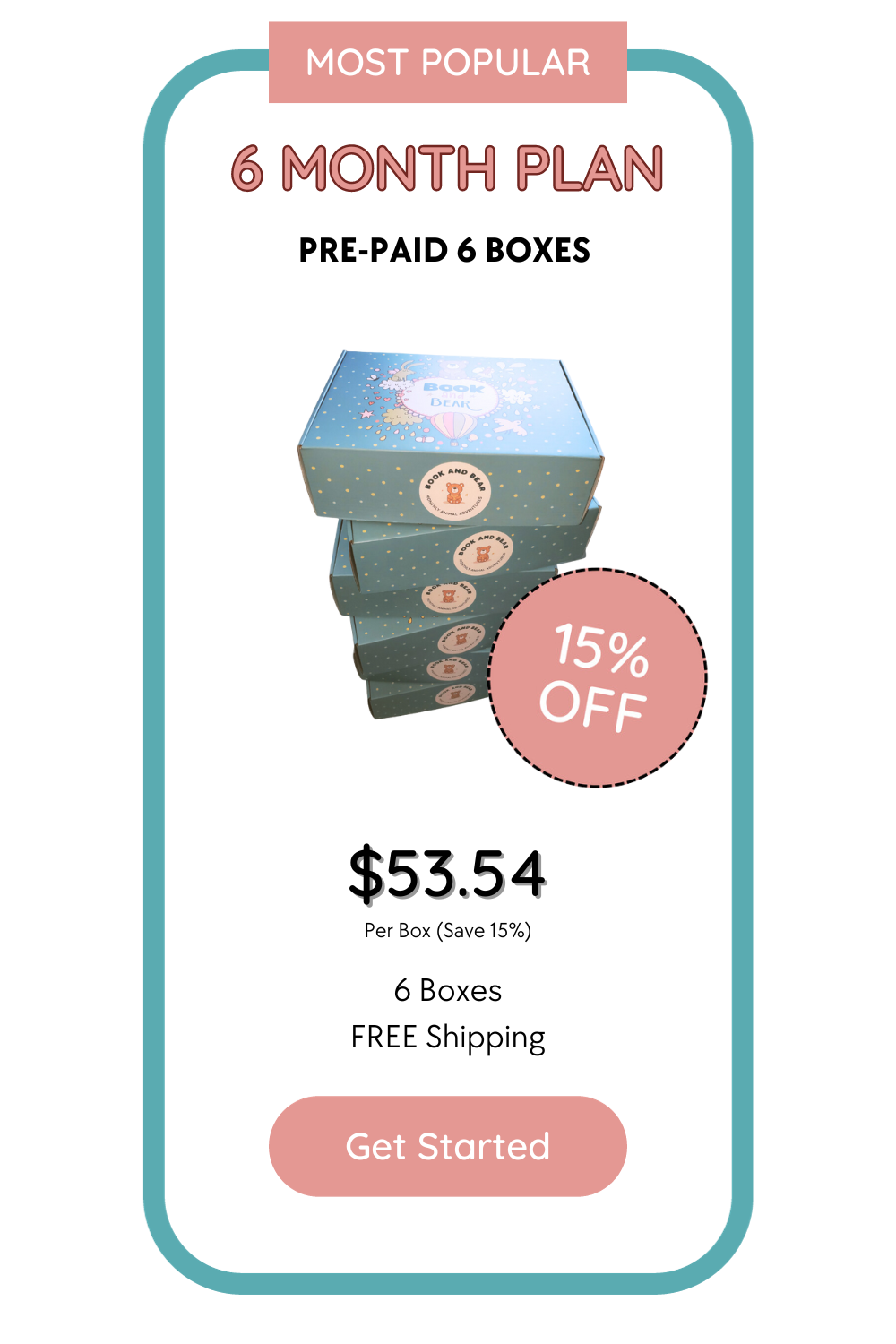 6 Month Prepaid Children's Book + Animal Subscription