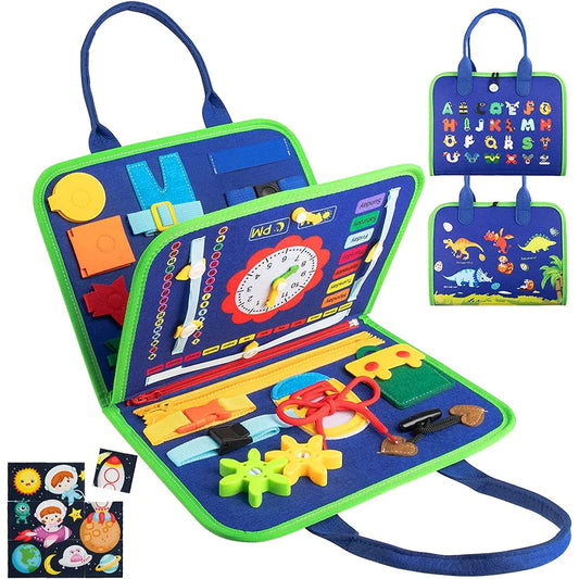 Busy Board Felt Cloth Book – Educational Toy for Toddlers