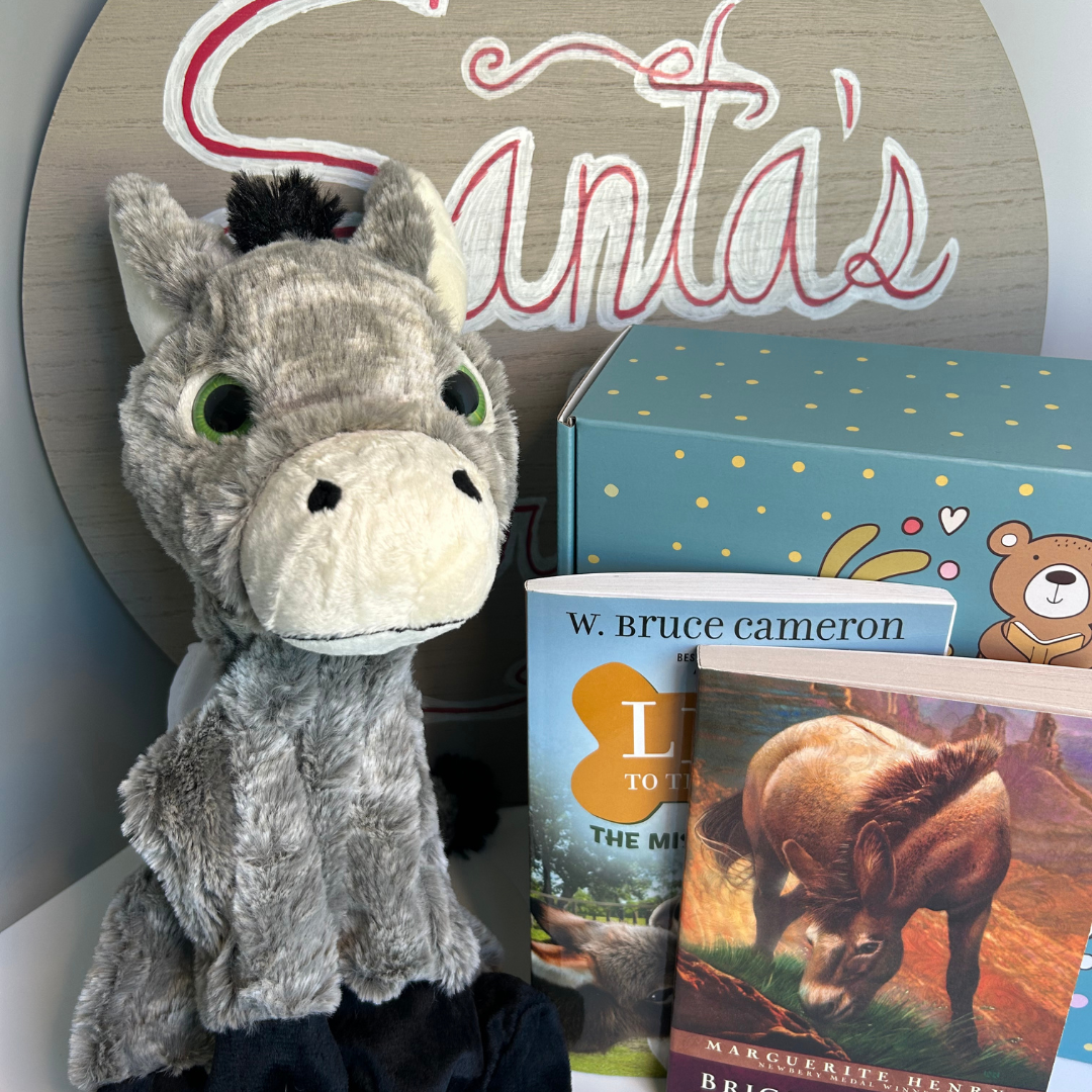 Christmas Donkey Stuffing Kit & Book Set By Book & Bear