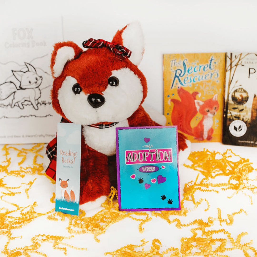 Fox crafting kit with a 2 chapter books