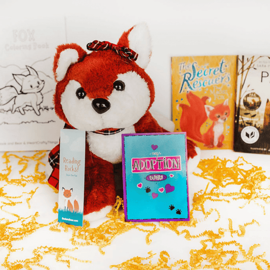 Fox crafting kit with a 2 chapter books