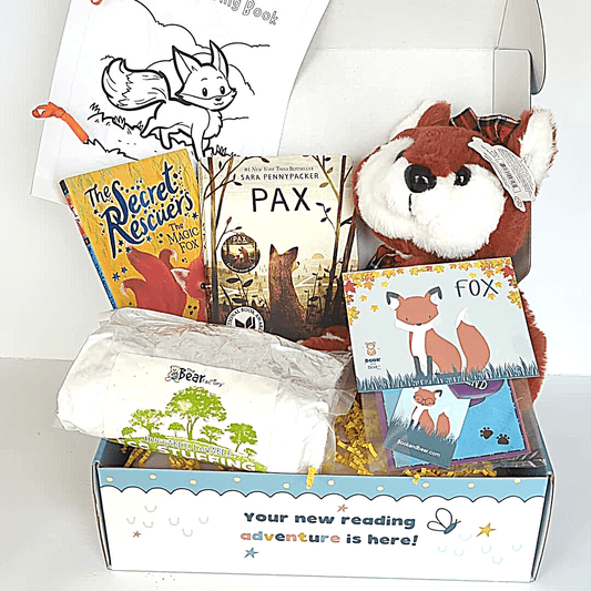Open fox Book and Bear Box