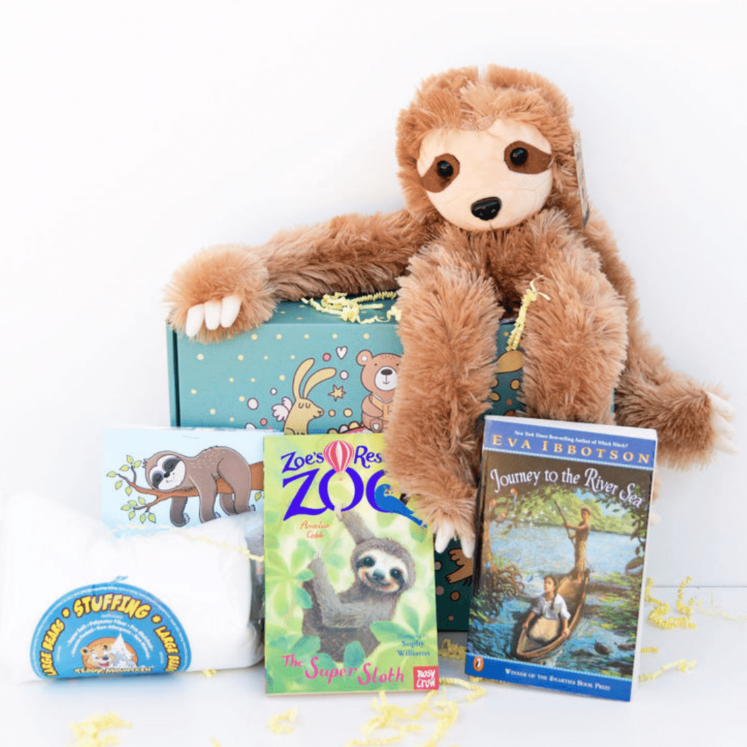 Sloth Stuffing Kit and Book Set | Book and Bear Chapter Book