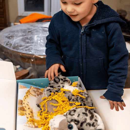 Snow Leopard Stuffing Kit & Book – Build, Read & Explore!