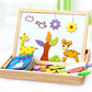 Wooden Magnetic Puzzle Board – 3D Educational Drawing Toy for Kids