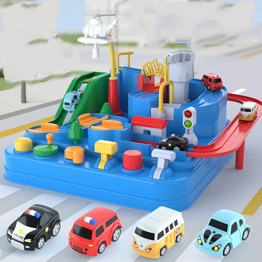 Adventure Parking Lot Car Track – Interactive Rail Toy Set for Kids