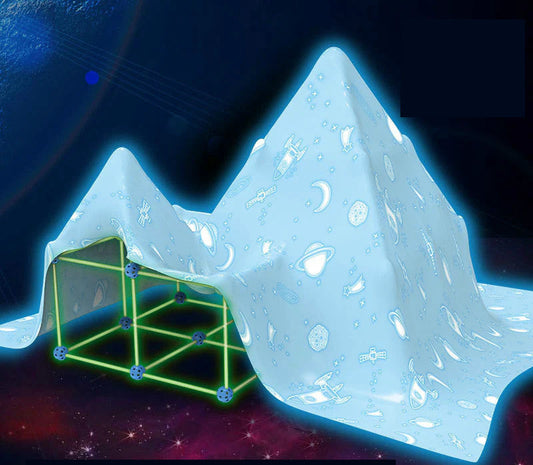 DIY Fort Building Kit – Luminous Playhouse Tent Construction Set