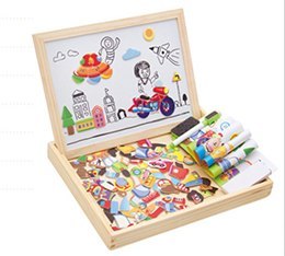 Wooden Magnetic Puzzle Board – 3D Educational Drawing Toy for Kids