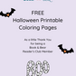 Halloween Printable Coloring Pages