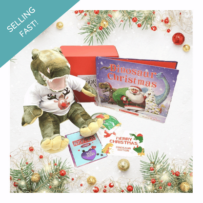Christmas Dinosaur Stuffing Kit and Picture Book Boxed Set
