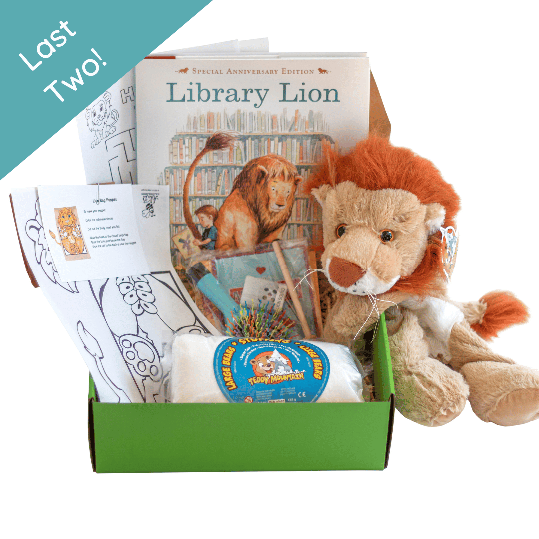 Lion Stuffing Kit and Picture Book Set