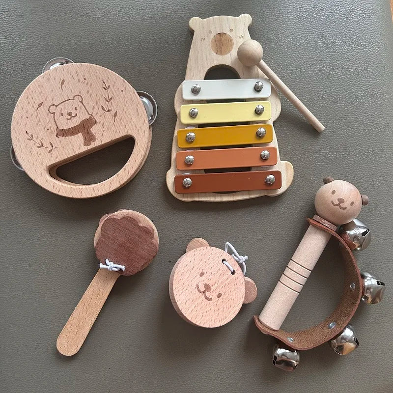 Wooden Musical Instruments Set for Kids