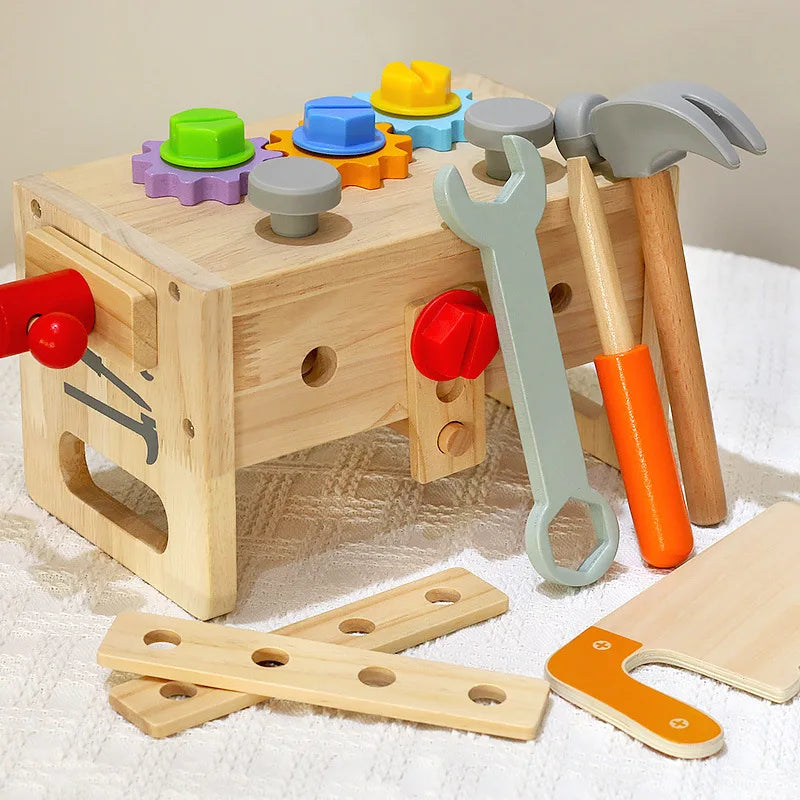 Wooden Toolbox Pretend Play Set for Kids