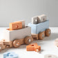Wooden Birthday Train Building Blocks – Montessori Stacking Educational Toy
