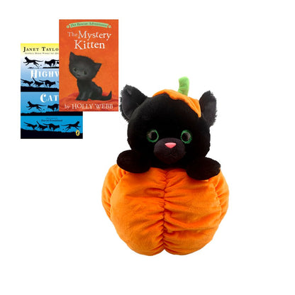 Bitty Pumpkin Kitty Stuffing Kit & Book Set