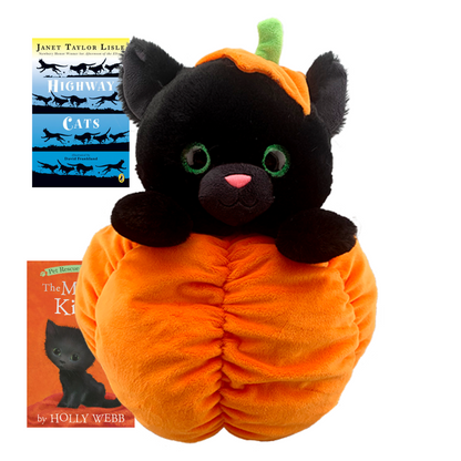 Pumpkin Kitty Stuffing Kit & Book Set – Spooky & Sweet!