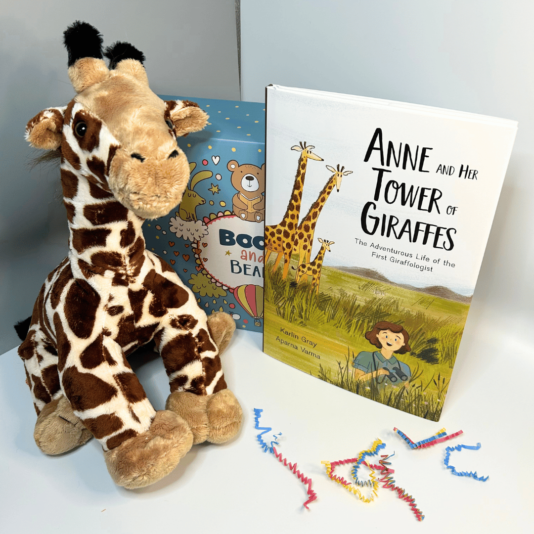 Giraffe Stuffing Kit and Book Set by Book and Bear