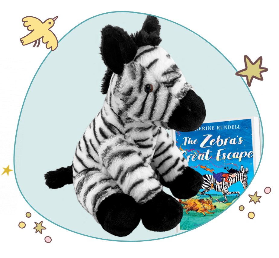 Zebra Stuffing Kit & Book Set | Book & Bear