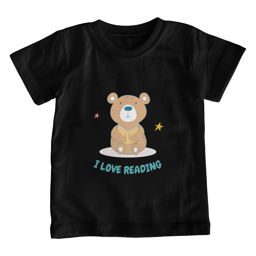 Bear I Love Reading Kids Short-Sleeved Tee