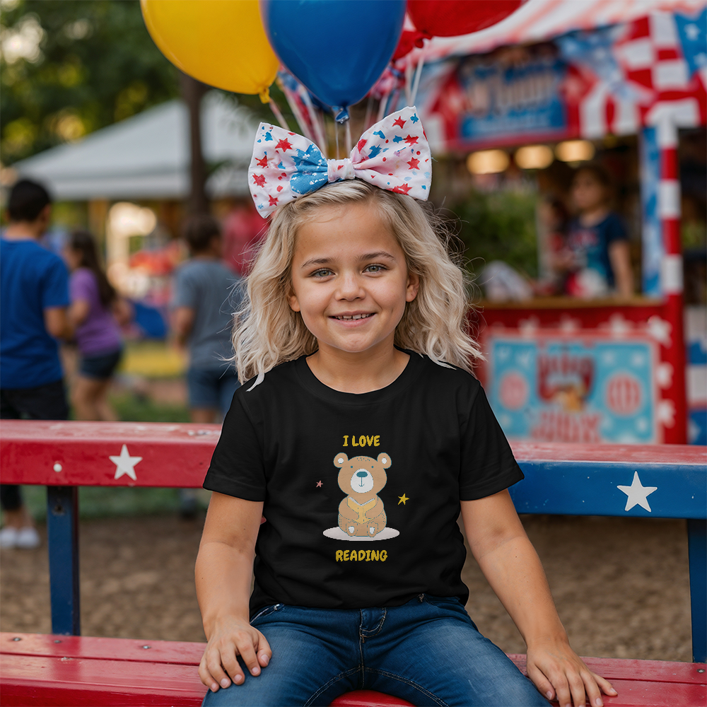 I Love Reading Kid's Short Sleeved Tee