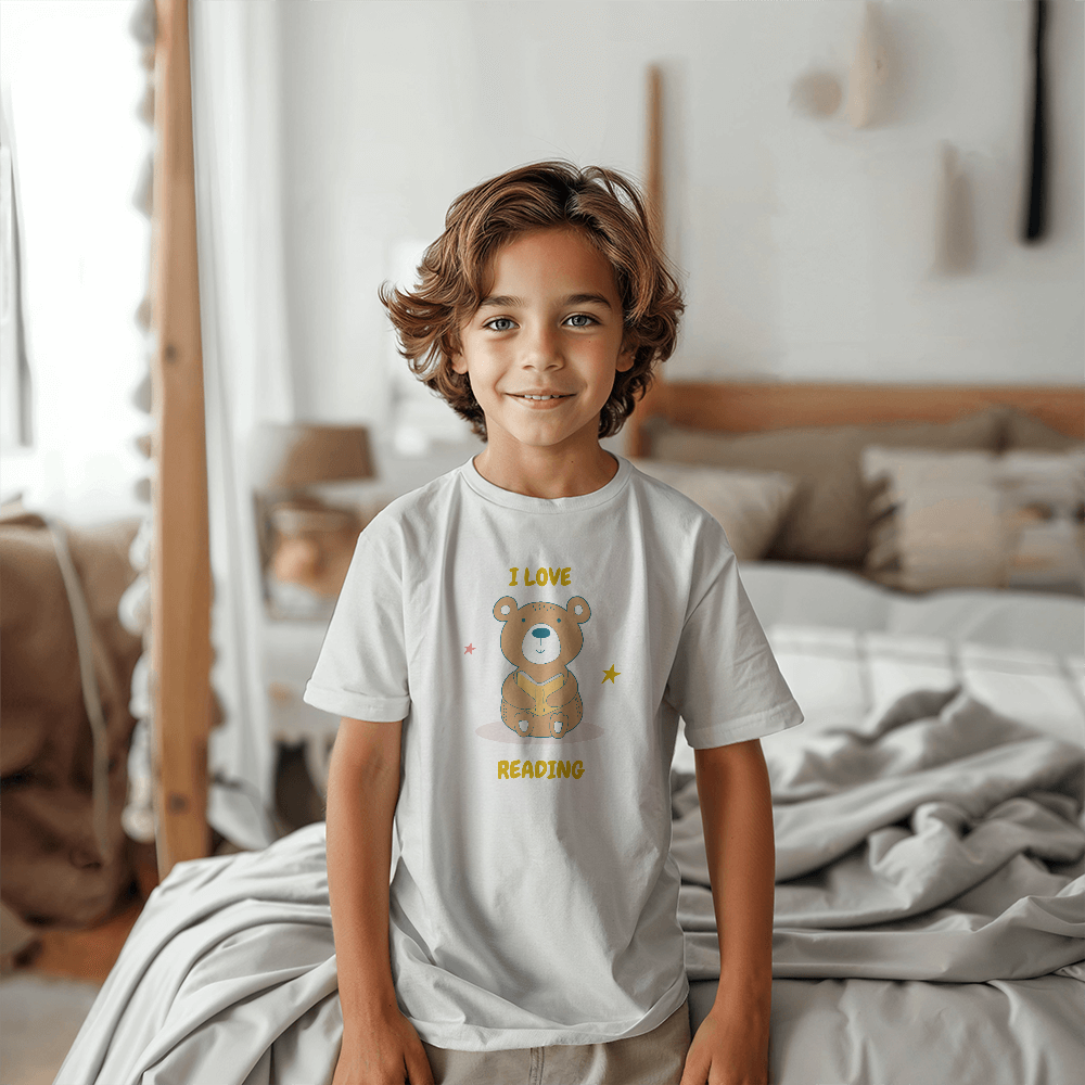 I Love Reading Kid's Short Sleeved Tee