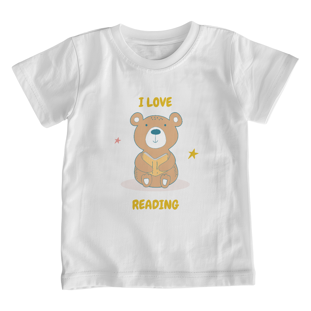 I Love Reading Kid's Short Sleeved Tee