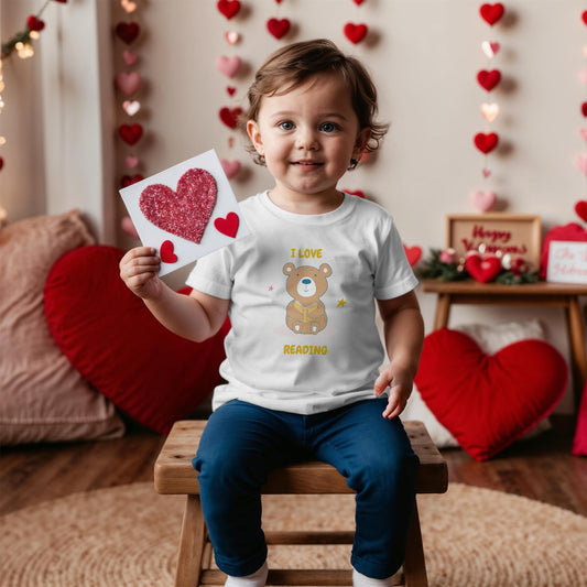 I Love Reading Toddler Short Sleeve Tee