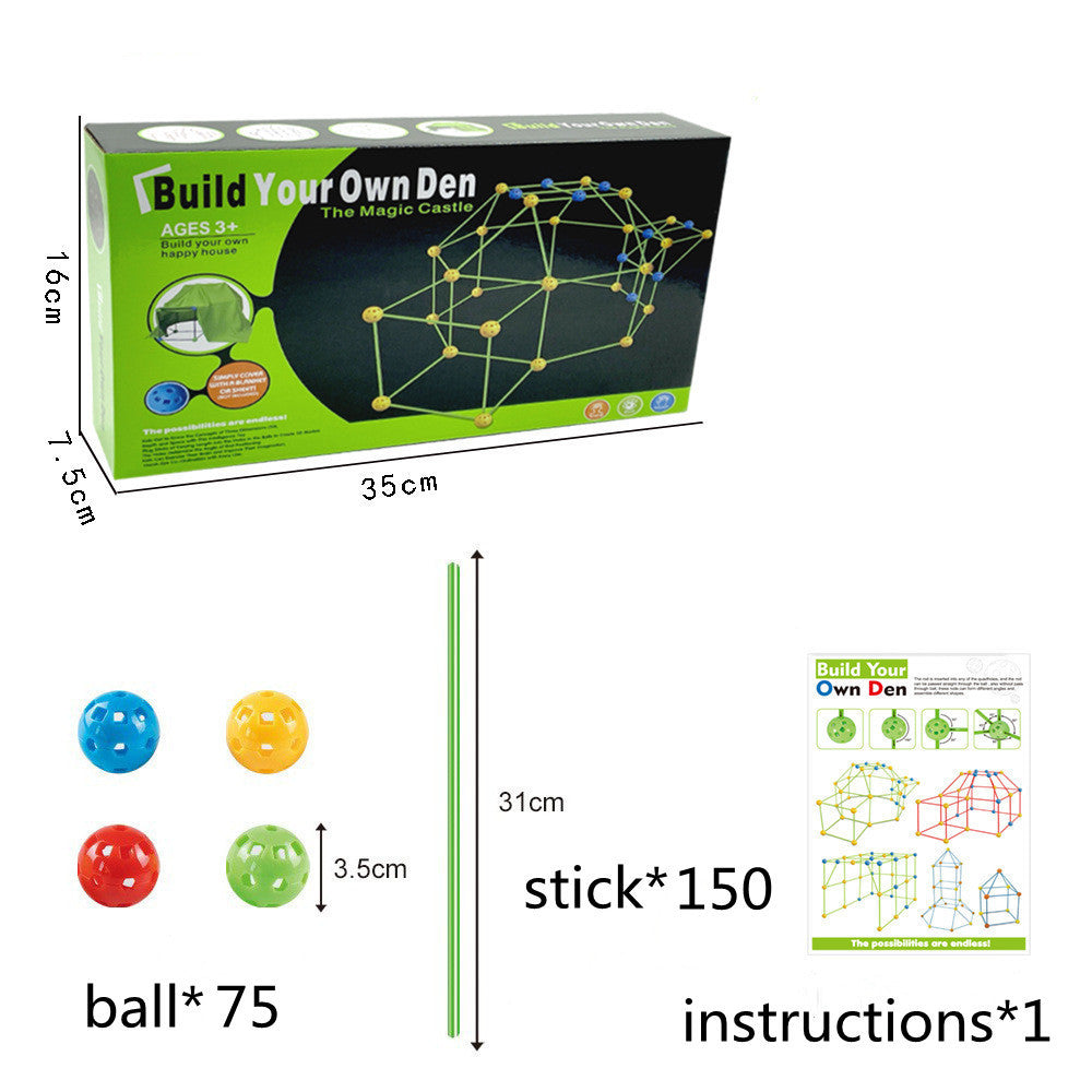 DIY Fort Building Kit – Luminous Playhouse Tent Construction Set