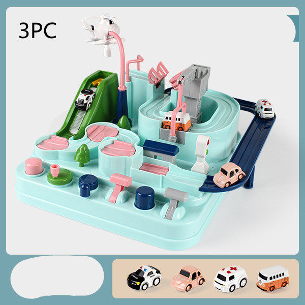 Adventure Parking Lot Car Track – Interactive Rail Toy Set for Kids