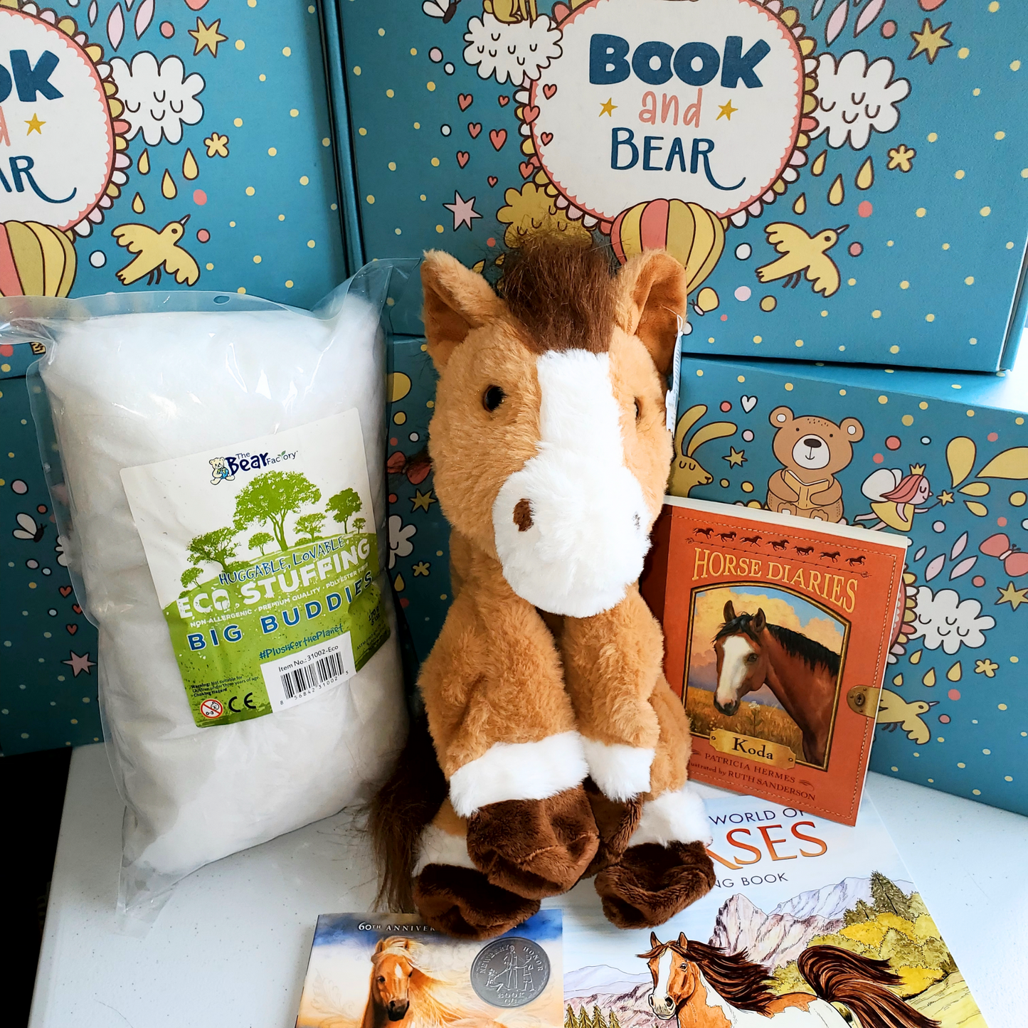 Horse Stuffing Kit and Book Set by Book and Bear