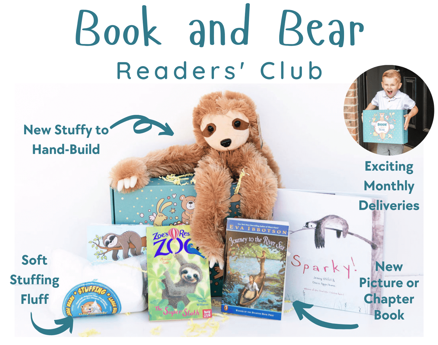 Book and Bear Subscription Box For Two Kids