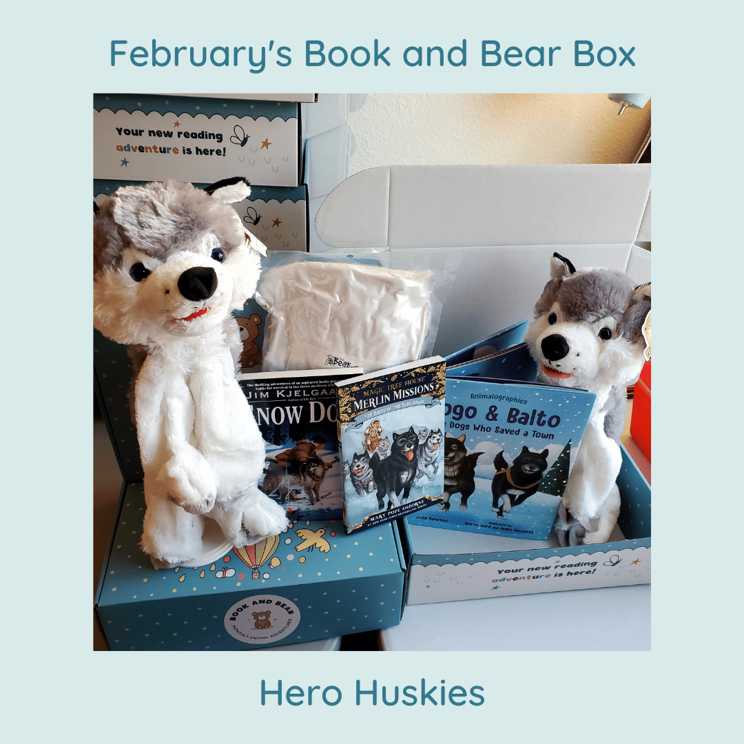 Husky Dog Stuffing Kit and Book Set by Book and Bear