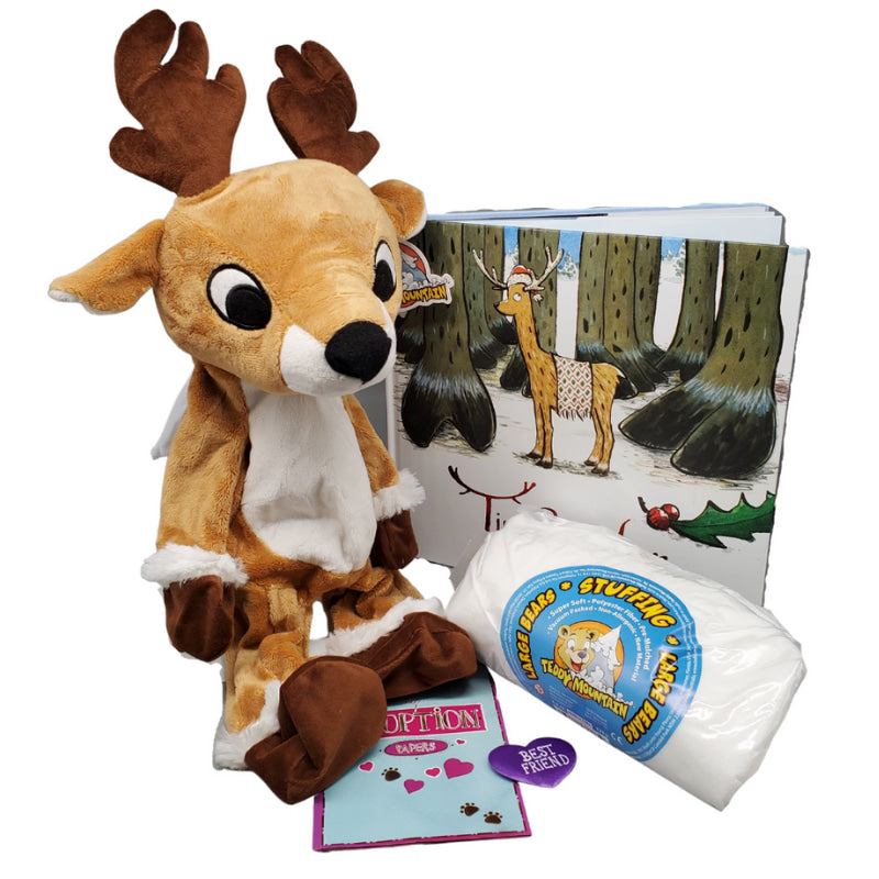 Reindeer Stuffing Kit and Book Set