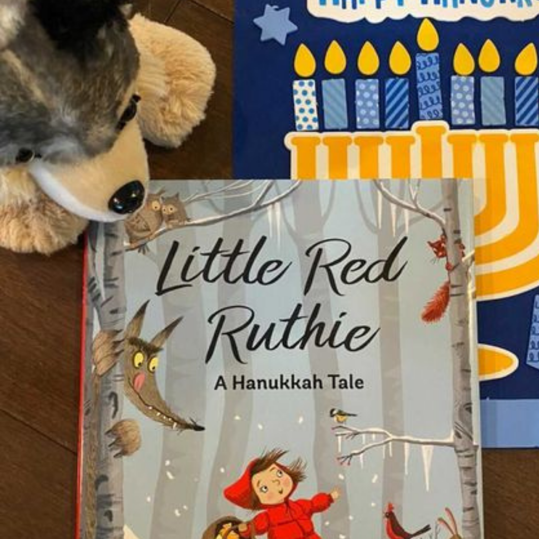 Hanukkah Little Wolf Stuffing Kit with Book Set - Book and Bear