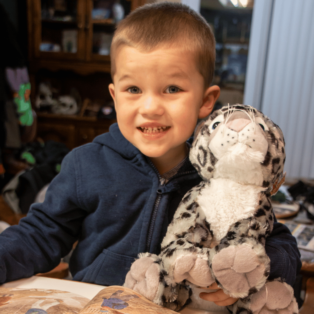 Snow Leopard Stuffing Kit and Book Set by Book and Bear