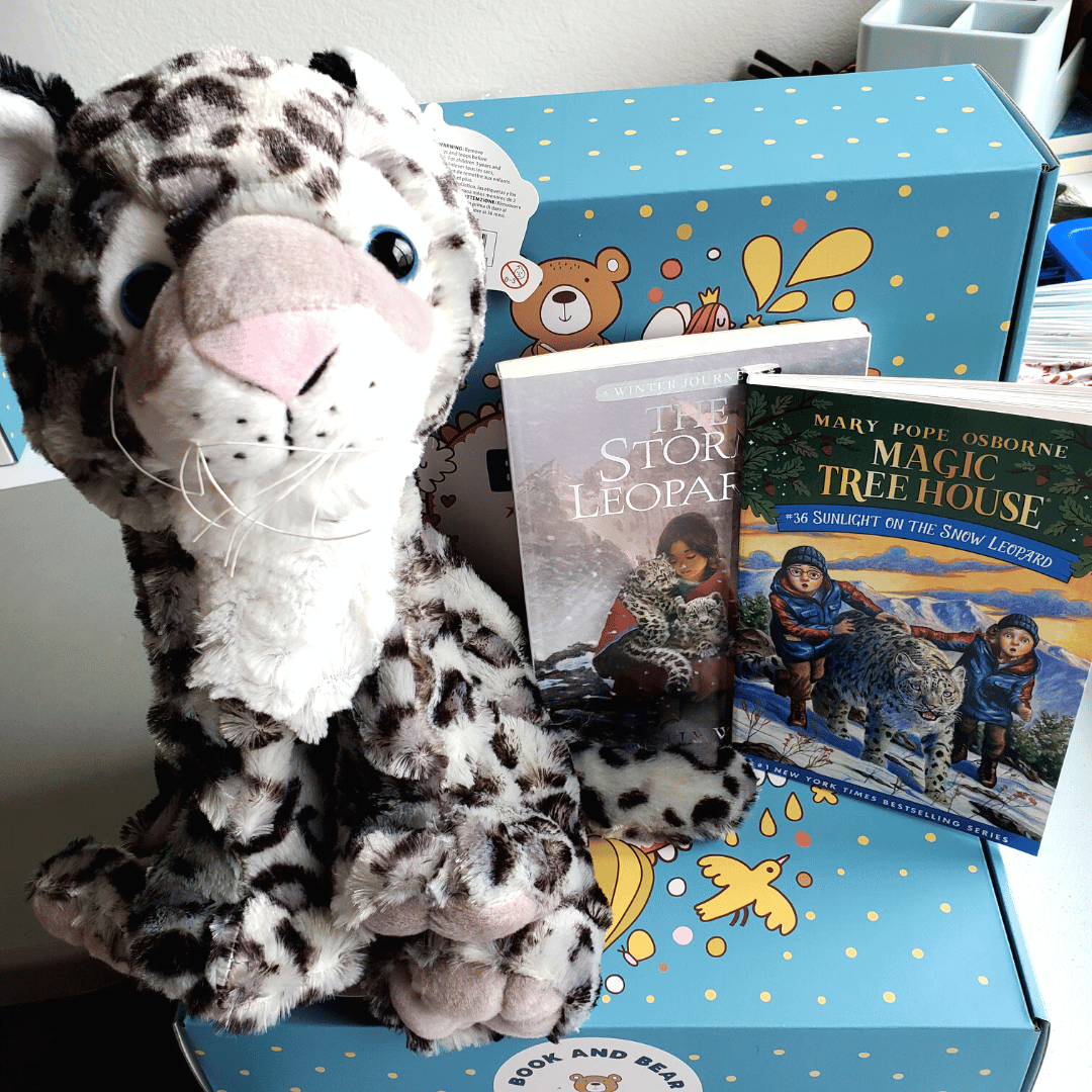 Snow Leopard Stuffing Kit and Book Set by Book and Bear