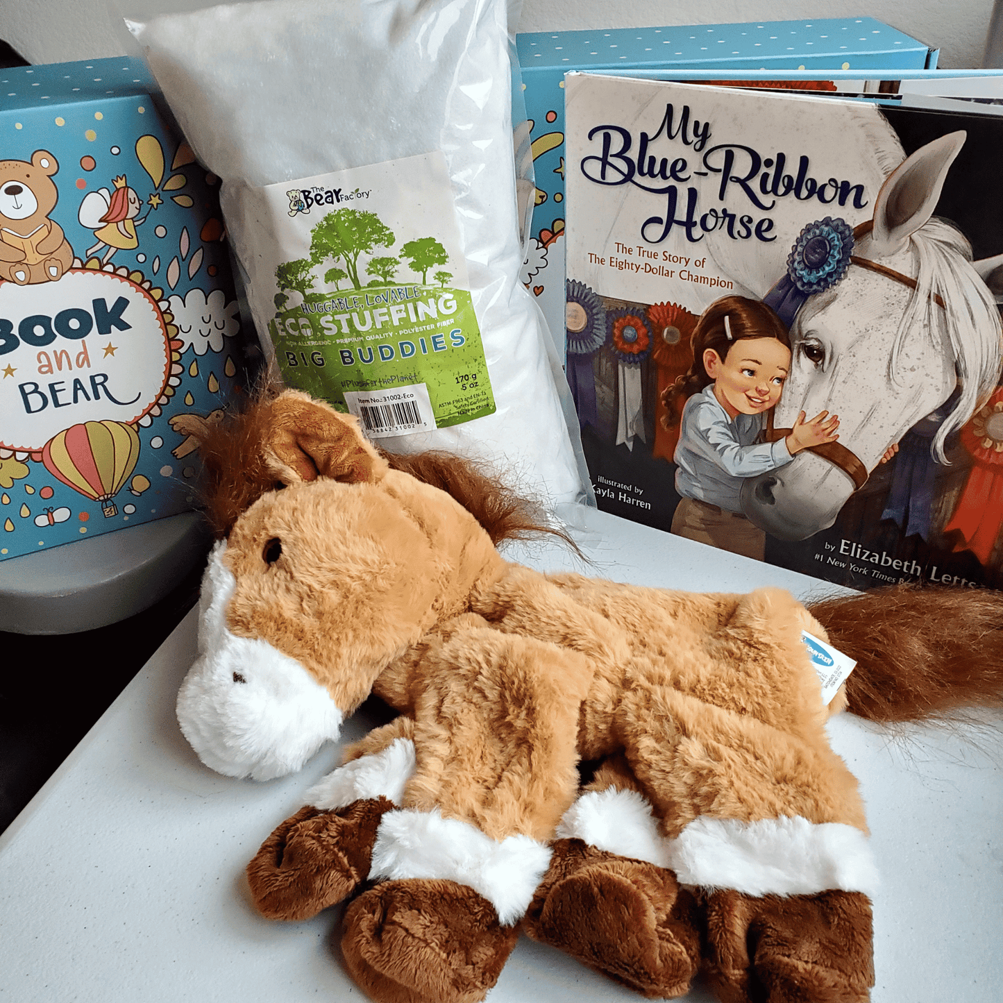 Horse Stuffing Kit and Book Set by Book and Bear