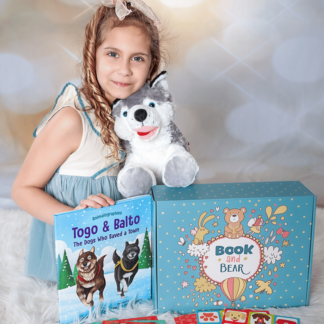 Husky Dog Stuffing Kit and Book Set by Book and Bear