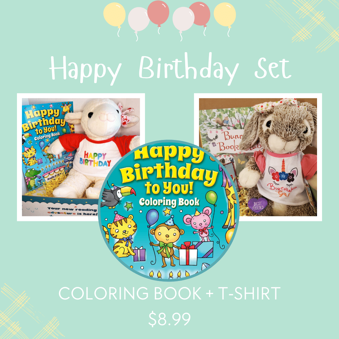 Birthday Celebration Set - Coloring Book + Tee