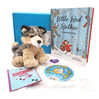 Hanukkah Book and Bear Box - One Wolf + Book - book_plush