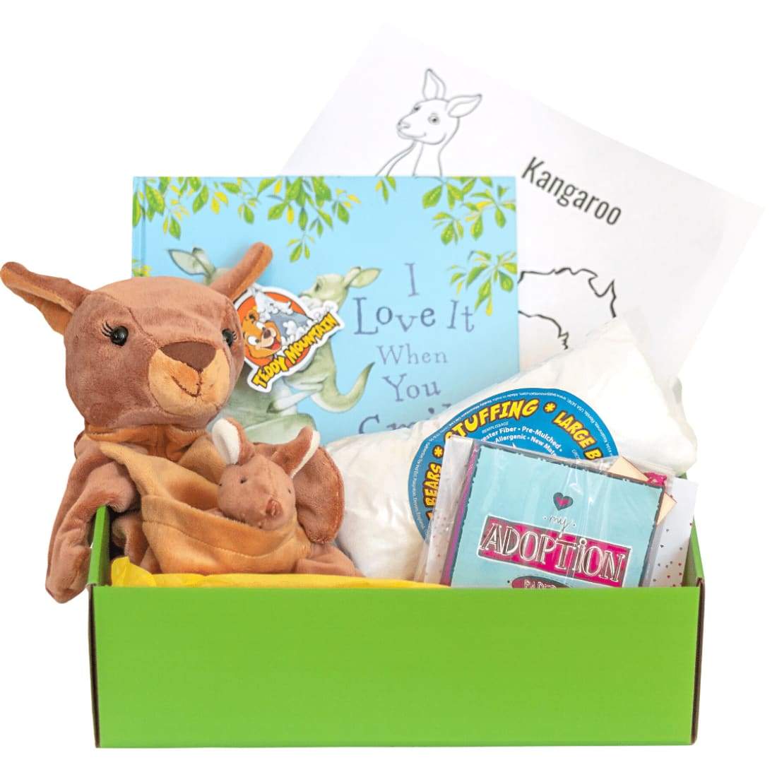 Kangaroo Stuffing Kit and Picture Book Set