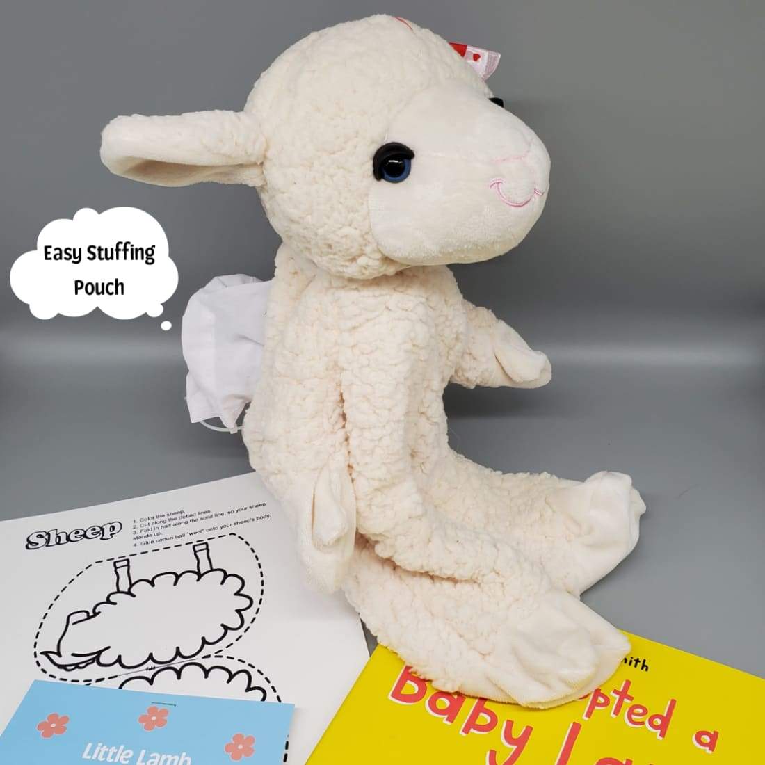 Little Lamb Book and Bear Box - book_plush