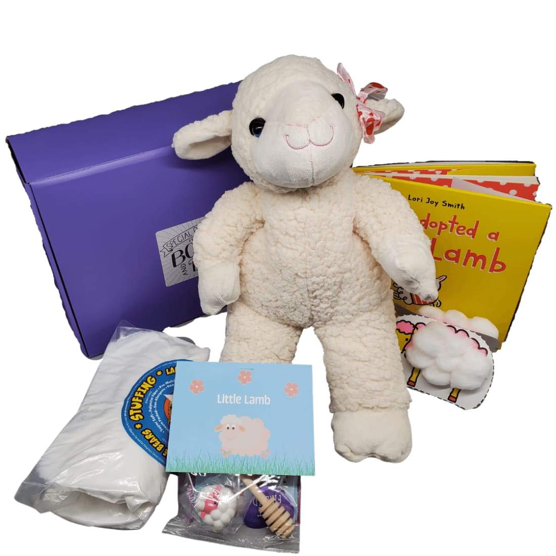 Little Lamb Book and Bear Box - book_plush