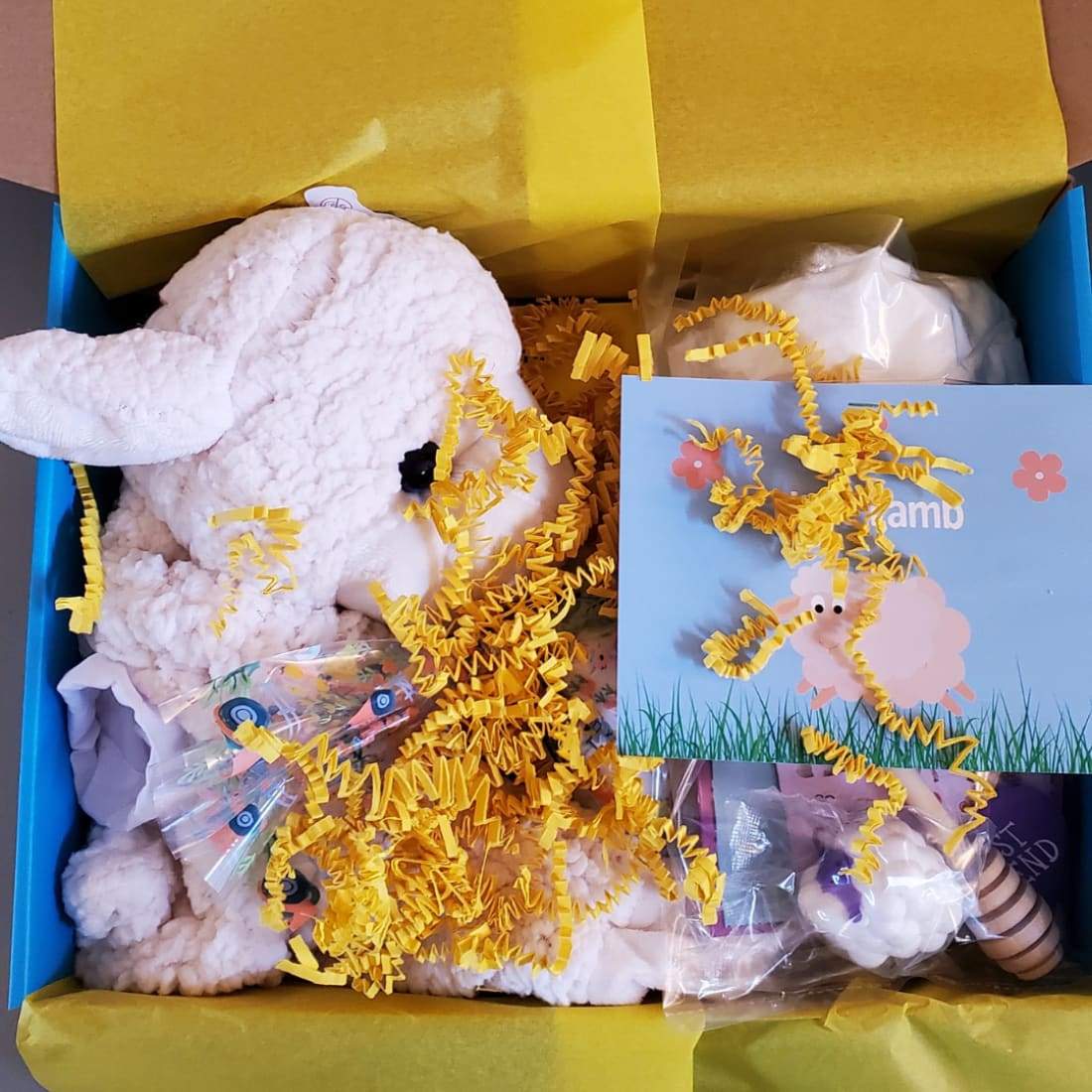 Little Lamb Book and Bear Box - book_plush