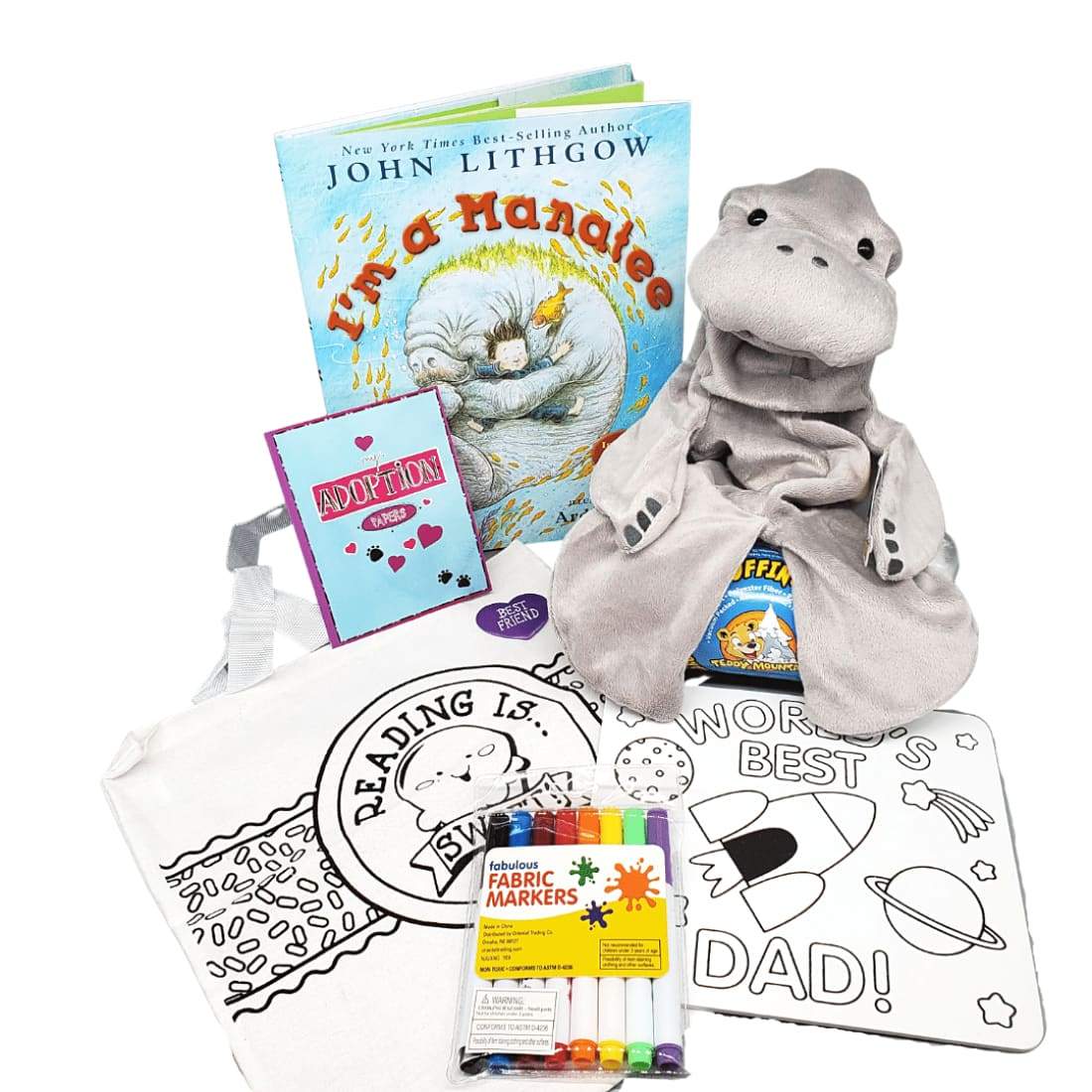 Manatee Stuffing Kit and Picture Book Set