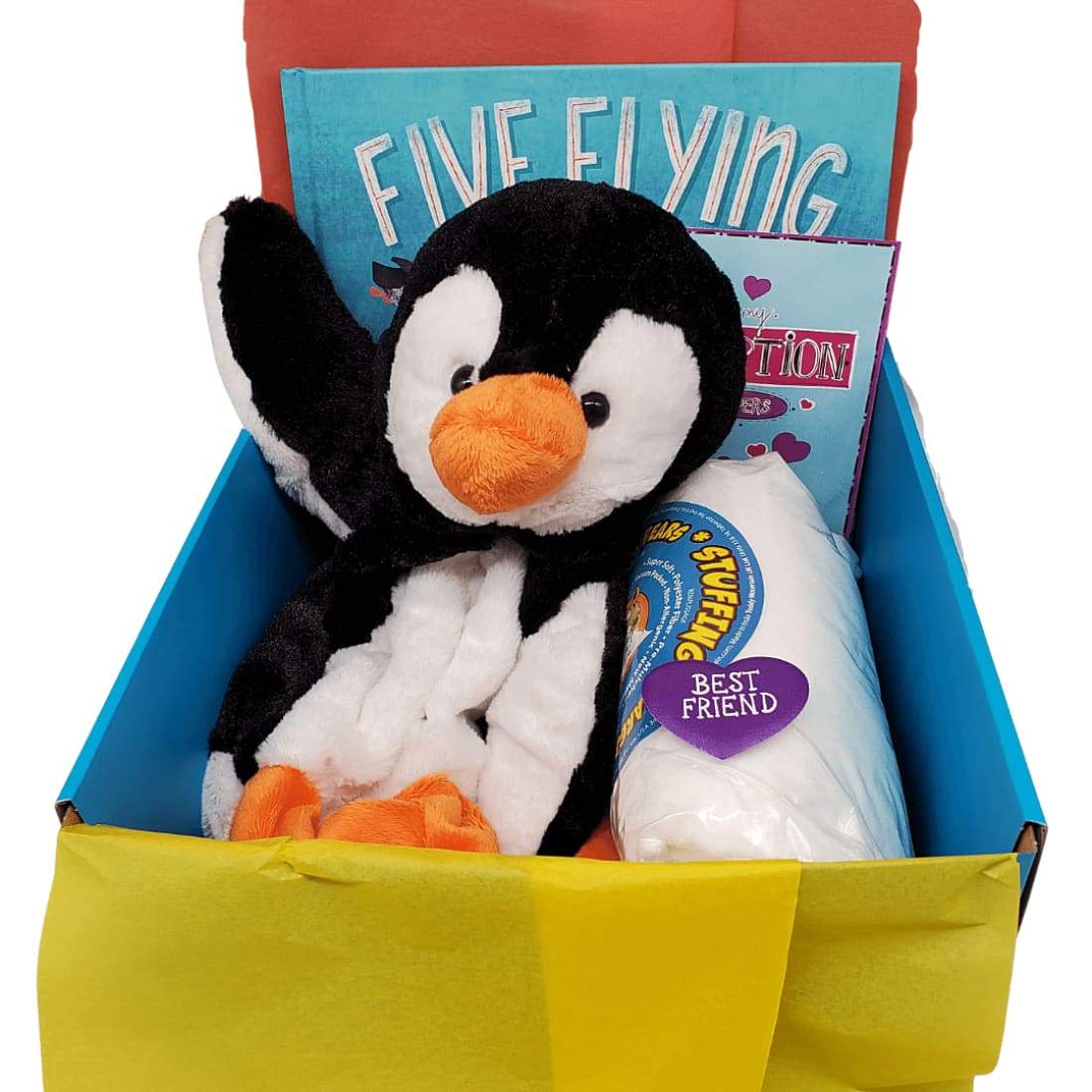 Penguin Book and Bear Box - Large Plush Penguin Picture Book